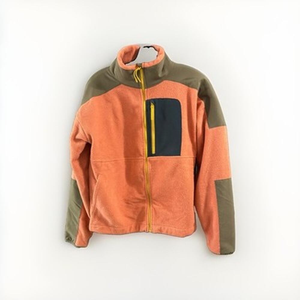 Prana Peak Fleece Zip Terracotta Colorblock Jacket Medium Size M